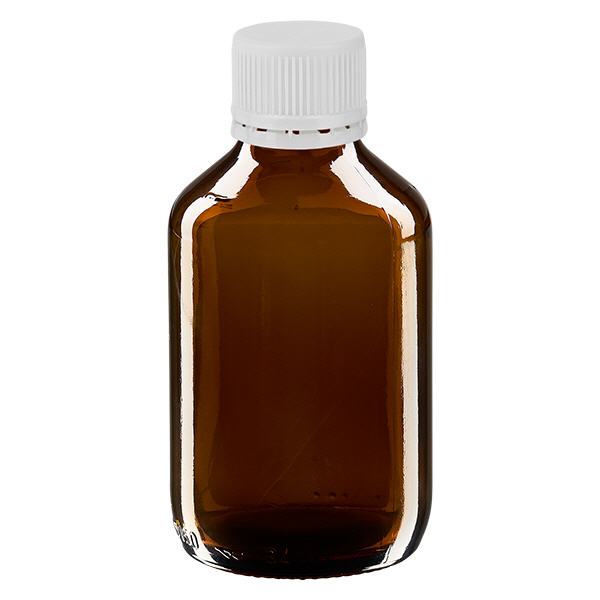 150ml lahvička na léky hnědá, bílý uzávěr s kroužkem proti neoprávněné manipulaci ApoGlas. 150ml lahvička na léky hnědá, bílý uzávěr s kroužkem proti neoprávněné manipulaci ApoGlas.