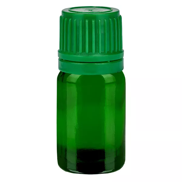 5ml lahvička 11mm šroubovací uzávěr zelený tamper-evidentní uzávěr GreenLine UT18/5
