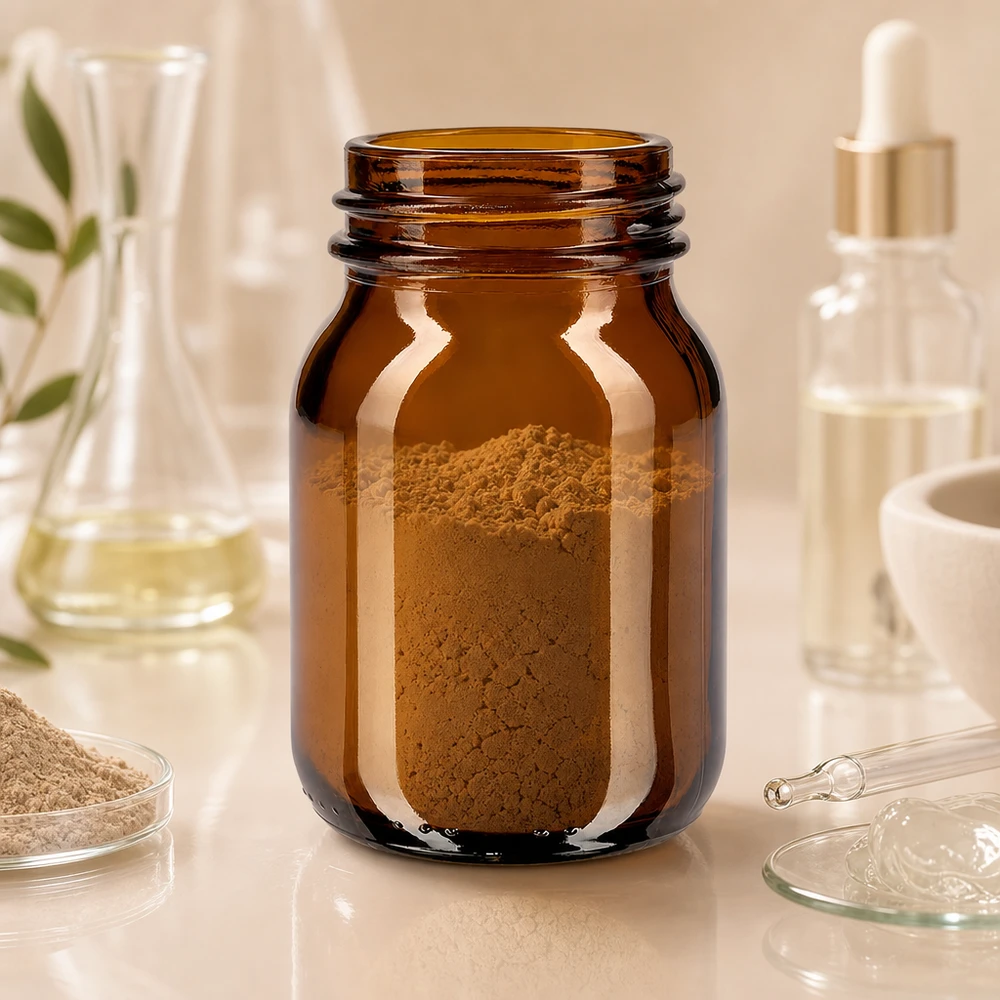 75ml láhev s širokým hrdlem z jantarového skla s úpravou hrdla podle DIN 40. Robuste 75ml Braunglasflasche mit breitem Hals ideal für Labor und Kosmetikindustrie