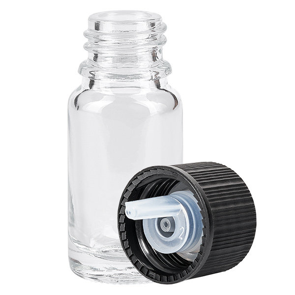 10ml lahvička s kapátkem 1mm černá standardní uzávěr ClearLine UT18/10 10ml lahvička s kapátkem 1mm černá standardní uzávěr ClearLine UT18/10