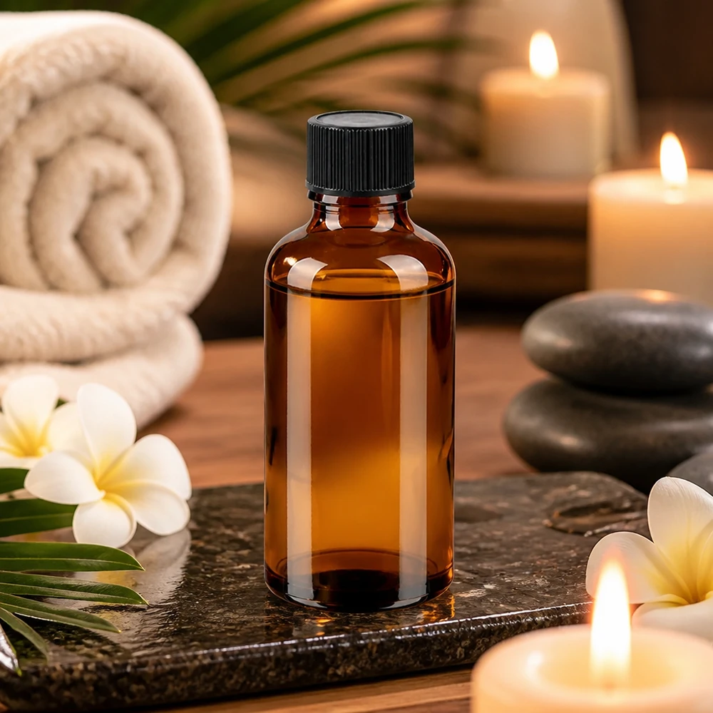 Professionelle 50ml Braunglasflasche mit 1mm Tropfgenauigkeit für Therapeuten