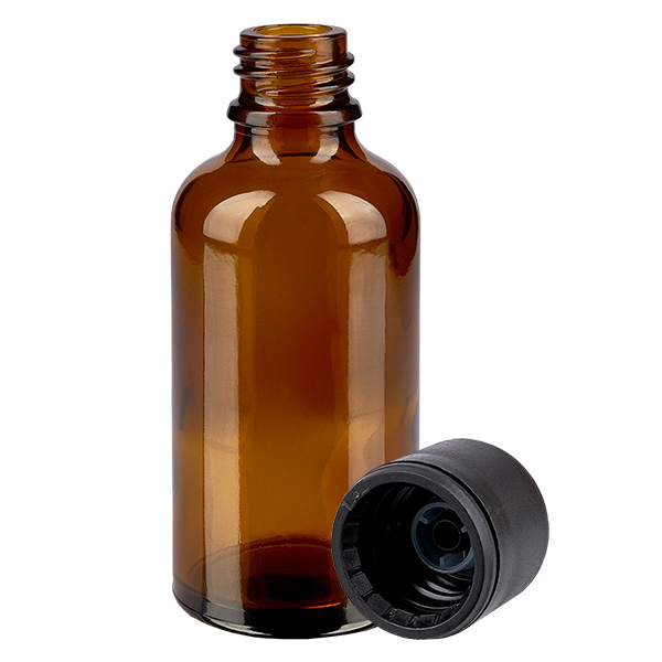 50ml láhev 6mm šroubovací uzávěr černá standard BrownLine UT18/50 50ml láhev 6mm šroubovací uzávěr černá standard BrownLine UT18/50
