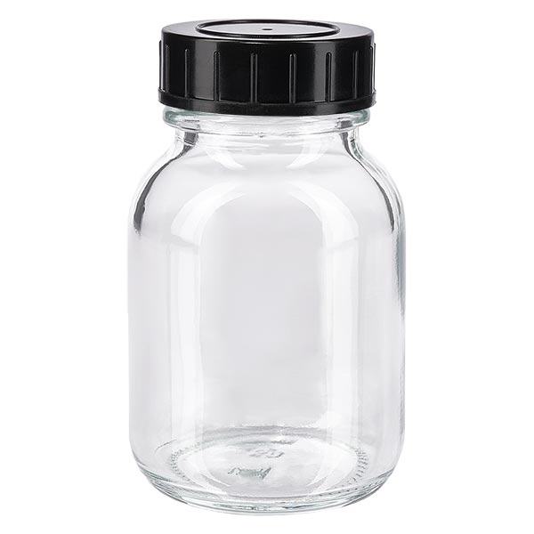 50ml láhev se širokým hrdlem z čirého skla se šroubovacím uzávěrem 50ml láhev se širokým hrdlem z čirého skla se šroubovacím uzávěrem