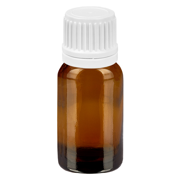 10ml lahvi&#269;ka 11mm &#353;roubovac&#237; uz&#225;v&#283;r b&#237;l&#253; tamper evident BrownLine UT18/10