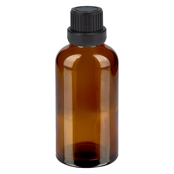 50ml l&#225;hev 11mm &#353;roubovac&#237; uz&#225;v&#283;r &#269;ern&#253; tamper evident uz&#225;v&#283;rII BrownLine UT18/50