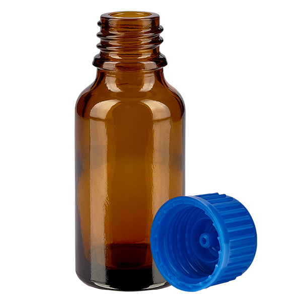 20ml láhev 11mm šroubovací uzávěr modrá Standard BrownLine UT18/20 20ml láhev 11mm šroubovací uzávěr modrá Standard BrownLine UT18/20