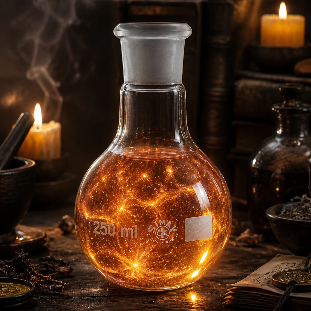 Baňka 250ml se standardním broušeným spojem (29/32) Transparenter Reaktionskolben 250ml mit standardisiertem Normschliff 29/32 aus Hartglas