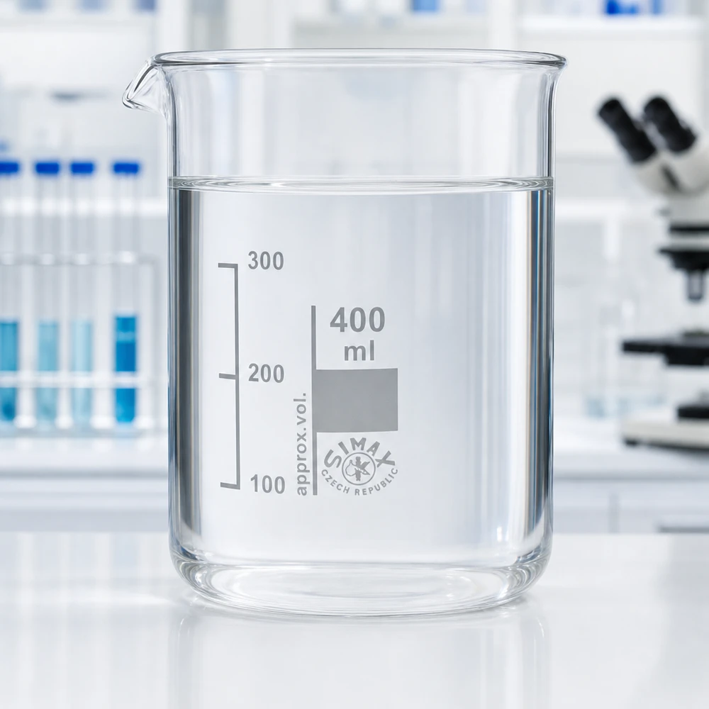 Kádinka 400ml z borosilikátového skla, nízký tvar Spülmaschinenfestes 400ml Borosilikatglas Becherglas mit SIMAX Qualitätsgarantie für Labore