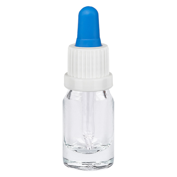 5ml pipetovací lahvička bílá/modrý uzávěr s ochranou proti manipulaci ClearLine UT18/5