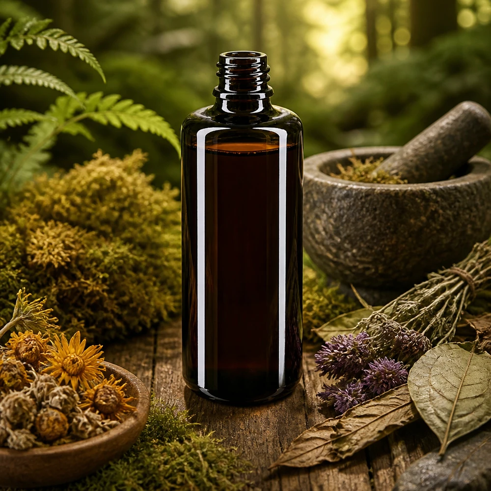 Fialová skleněná lahvička 50ml DIN 18 (Mironglas) Handliche 50ml Tropfflasche Orion aus Miron Violettglas perfekt für unterwegs und Reisen konzipiert