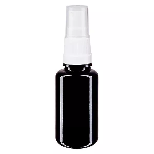 Lékárenská lahvička violet 20ml rozprašovací nástavec bílý Lékárenská lahvička violet 20ml rozprašovací nástavec bílý
