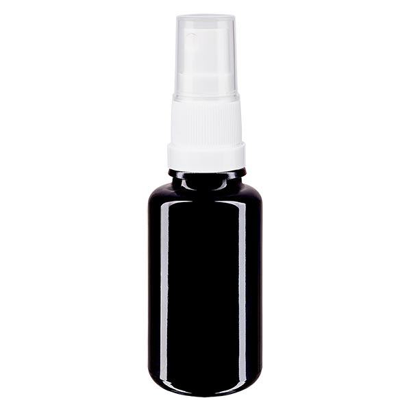 Lékárenská lahvička violet 20ml rozprašovací nástavec bílý Lékárenská lahvička violet 20ml rozprašovací nástavec bílý