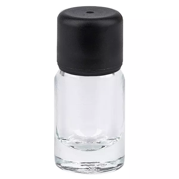 5ml lahvička 6mm šroubovací uzávěr černá Standard ClearLine UT18/5 5ml lahvička 6mm šroubovací uzávěr černá Standard ClearLine UT18/5