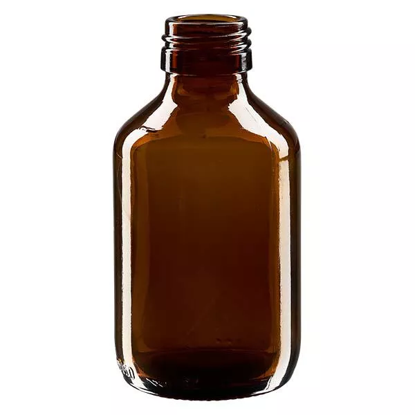 Hnědá lahvička na léky o objemu 150 ml, bez uzávěru PP28 ApoGlas Hnědá lahvička na léky o objemu 150 ml, bez uzávěru PP28 ApoGlas