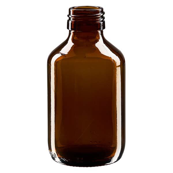 Hnědá lahvička na léky o objemu 150 ml, bez uzávěru PP28 ApoGlas Hnědá lahvička na léky o objemu 150 ml, bez uzávěru PP28 ApoGlas