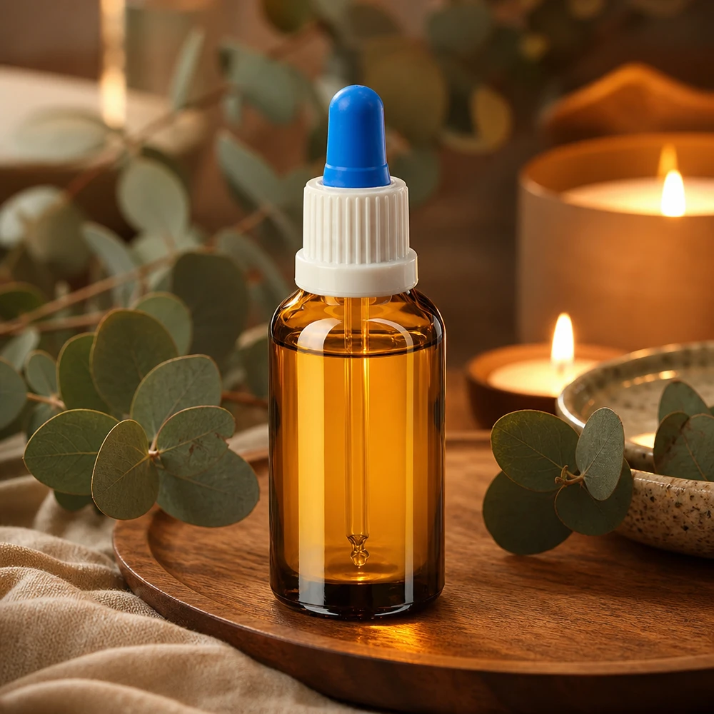 30ml pipetovací láhev bílá/modrá s uzávěrem proti neoprávněné manipulaci BrownLine UT18/30 Apothekerbraune 30ml Flasche mit Pipette - optimaler Lichtschutz für empfindliche Substanzen