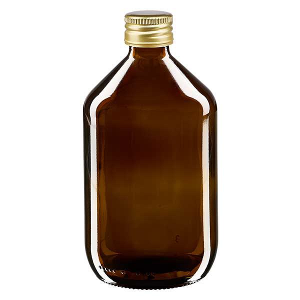 500ml lahvička na léky hnědá, se zlatým hliníkovým uzávěrem ApoGlas 500ml lahvička na léky hnědá, se zlatým hliníkovým uzávěrem ApoGlas