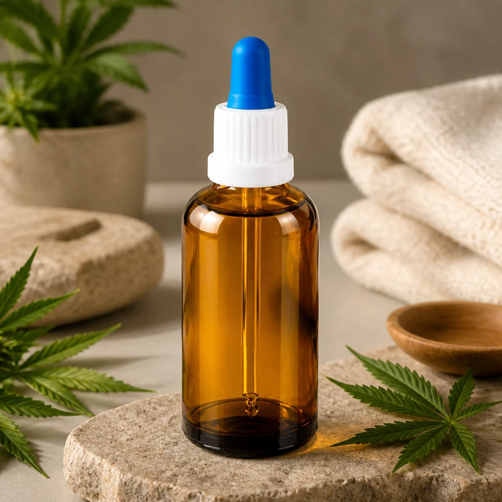 50ml pipetovací láhev bílá/modrý tamper evidentní uzávěr BrownLine UT18/50 50ml Laborflasche mit präzisem Pipettenaufsatz für exakte Tropfendosierung
