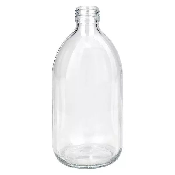 500ml láhev na léky čirá, bez uzávěru PP28 ApoGlas 500ml láhev na léky čirá, bez uzávěru PP28 ApoGlas