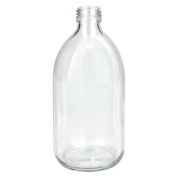 500ml láhev na léky čirá, bez uzávěru PP28 ApoGlas 500ml láhev na léky čirá, bez uzávěru PP28 ApoGlas