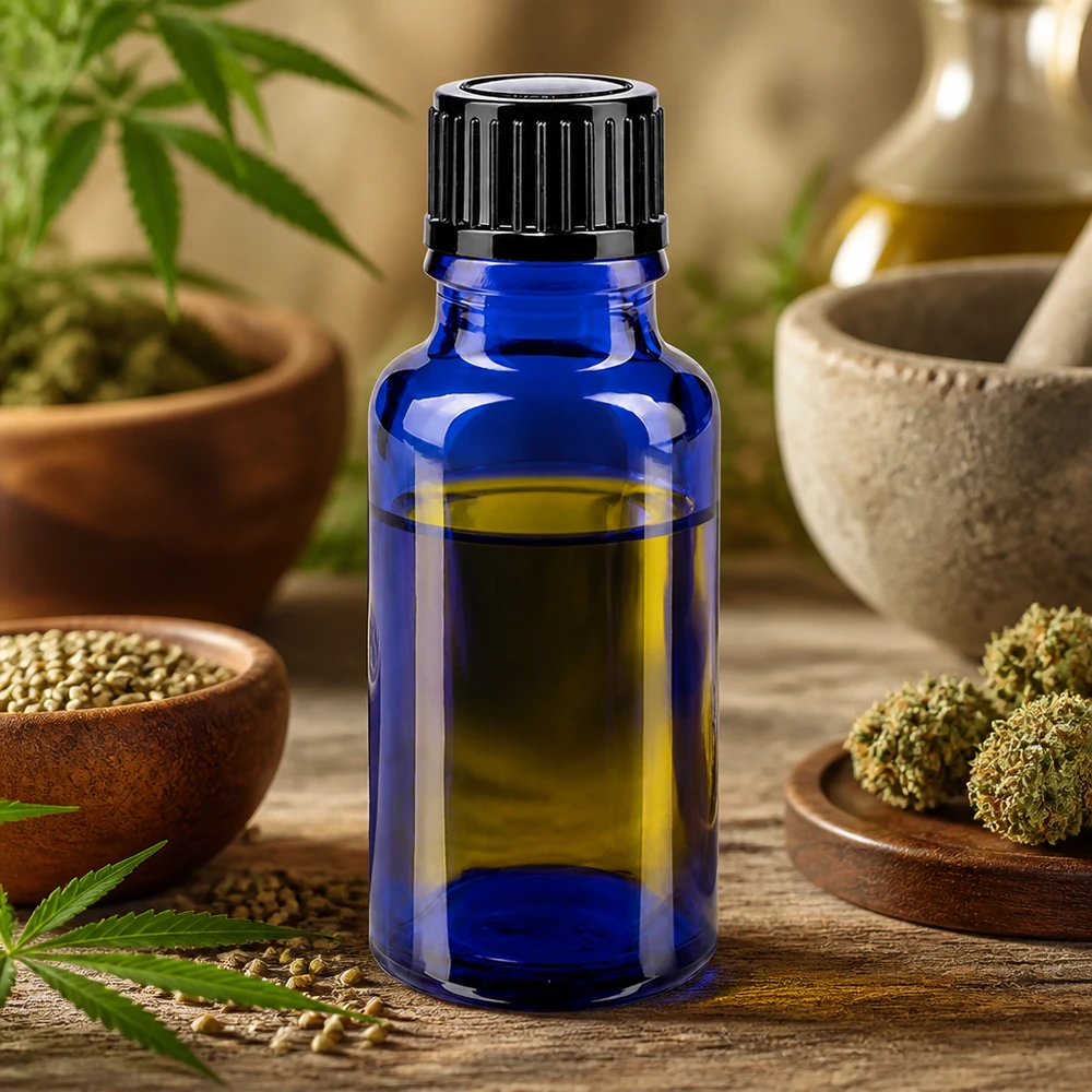 Lékárenská lahvička modrá 20ml kapací uzávěr standardní černý 1mm Dunkelblaue 20ml Medizinflasche aus ApoGlas mit schwarzem Dosierverschluss STD 1mm