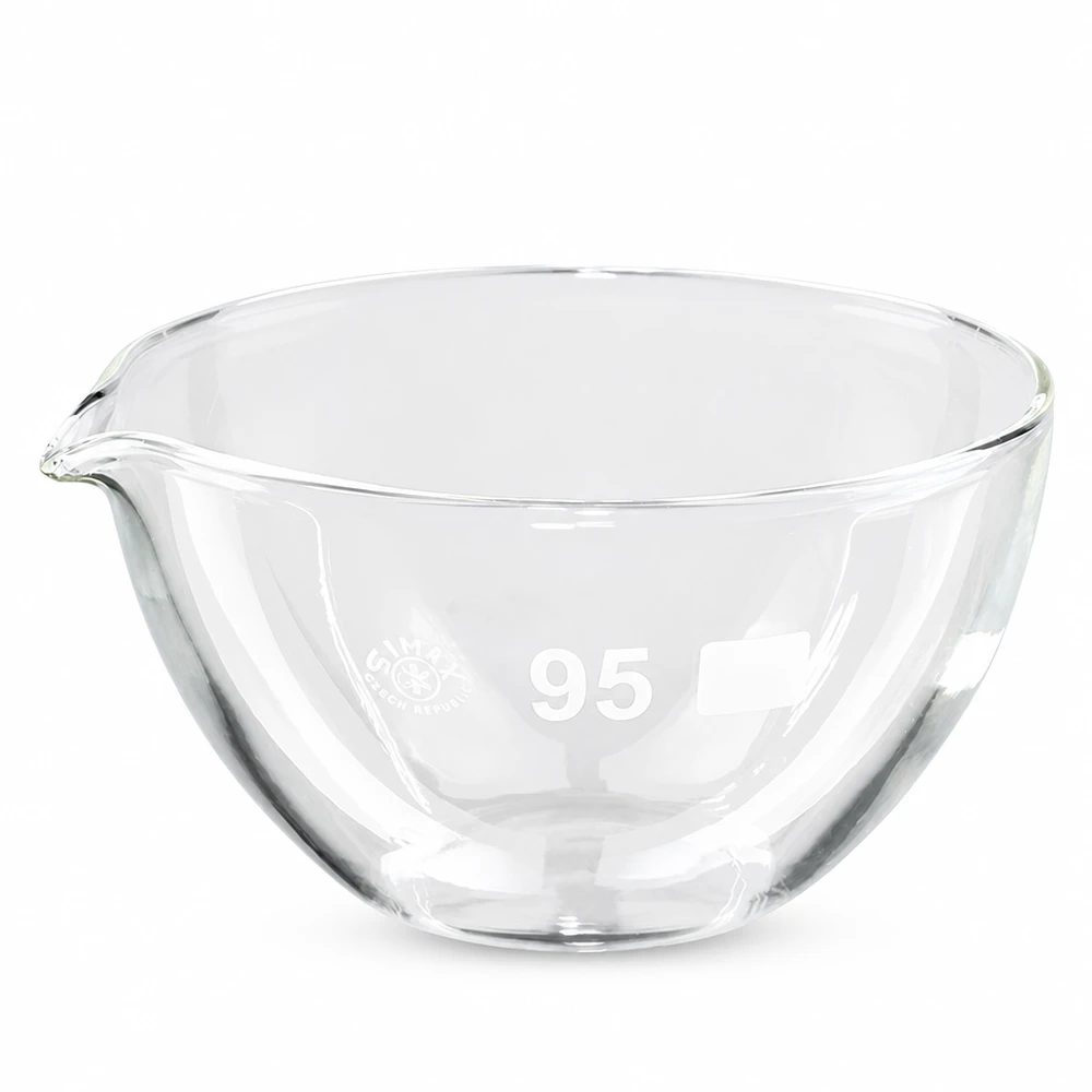 170ml odpařovací miska s borosilikátovou výlevkou ø95mm Kompakte 170ml Abdampfschale Borosilikat mit Ausgießer ideal für chemische Anwendungen