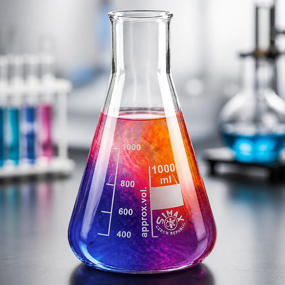 Erlenmeyerova baňka 300 ml se širokým hrdlem
