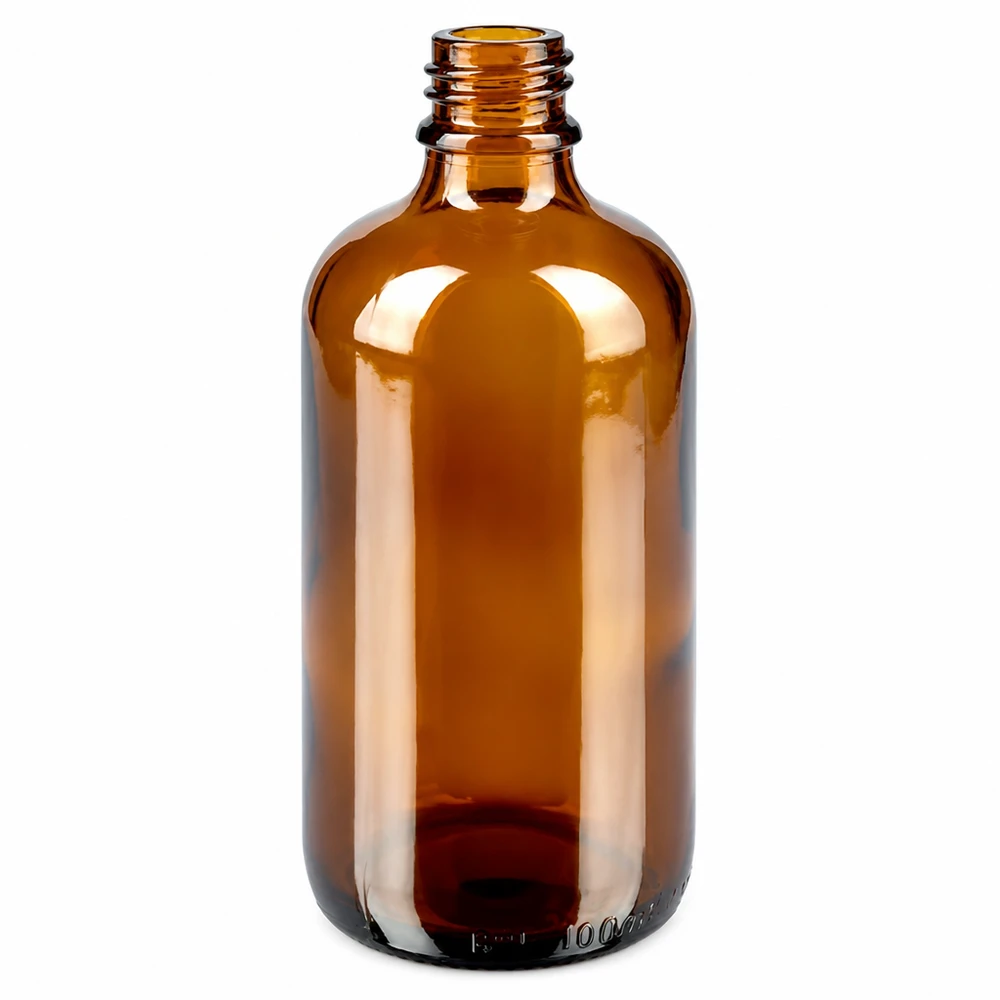 100ml pipetovací láhev bílá s pojistným uzávěrem BrownLine UT18/100 Universelle 100ml Tropfflasche aus braunem Borosilikatglas mit standardisiertem UT18 Verschluss