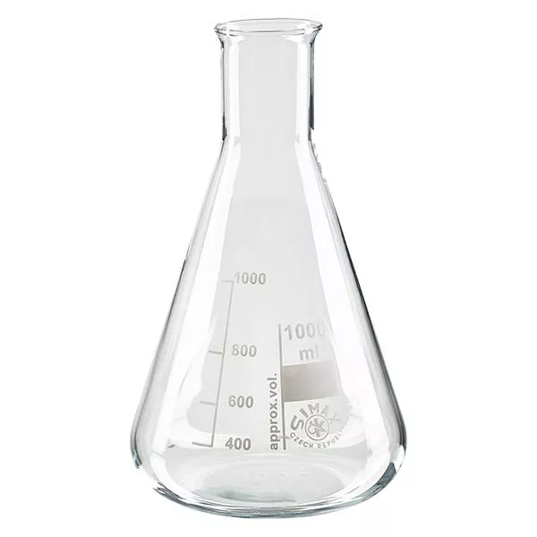 Erlenmeyerova baňka 1000ml s úzkým hrdlem