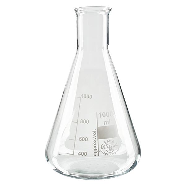 Erlenmeyerova baňka 1000ml s úzkým hrdlem Erlenmeyerova baňka 1000ml s úzkým hrdlem