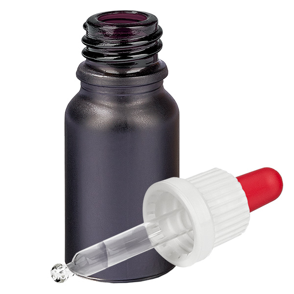 10ml pipetovací láhev bílá/červená s uzávěrem proti neoprávněné manipulaci BlackLine UT18/10