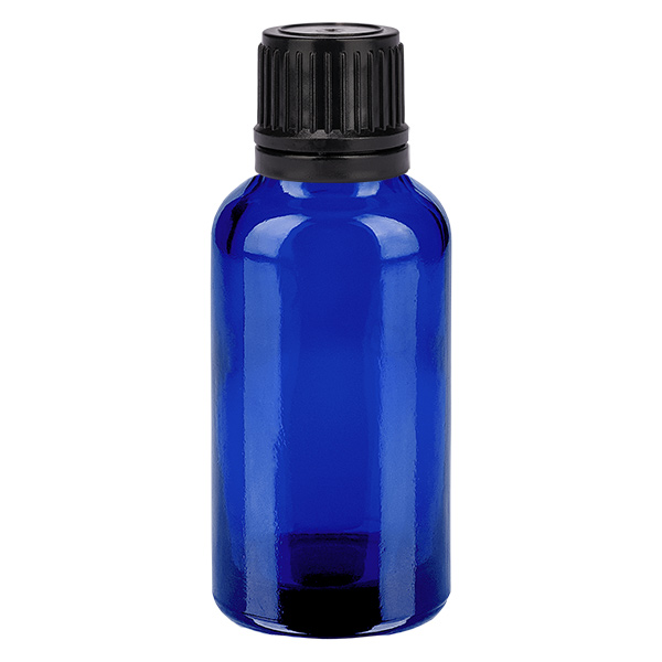 30ml globulov&#225; l&#225;hev 3mm nal&#233;vac&#237; krou&#382;ek &#269;ern&#253; tamper evidentn&#237; uz&#225;v&#283;r Modr&#225;L. UT18/30