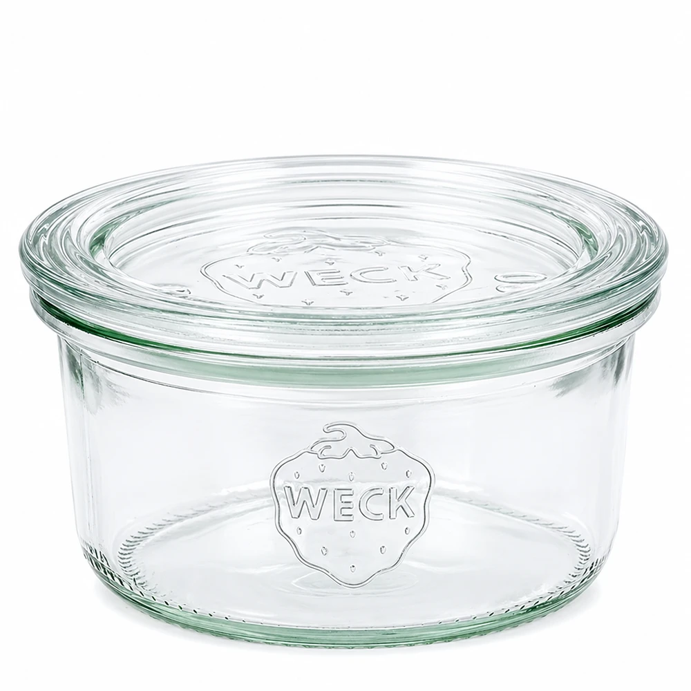 WECK Sturzglas 165ml mit Glasdeckel RR80 Einmachglas transparent für Konservierung und Aufbewahrung