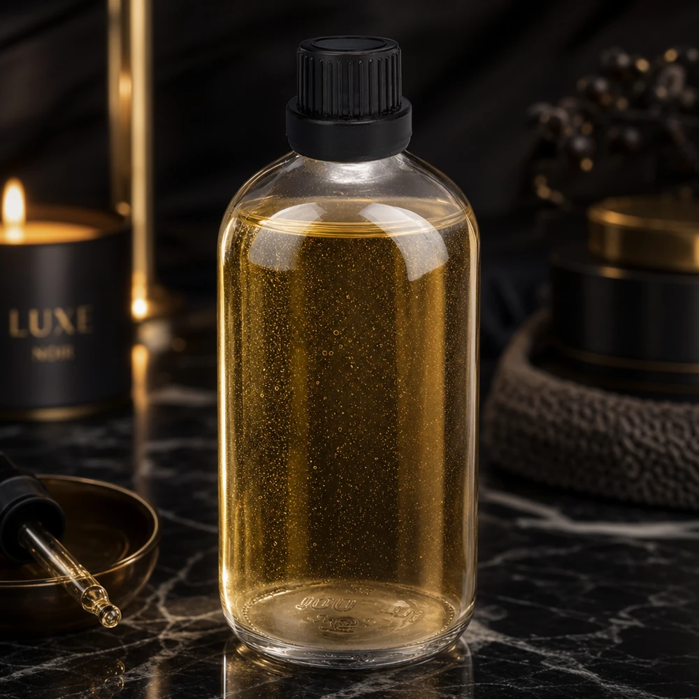 100ml lahvička s kapátkem 2mm černá tamper-evidentní uzávěr ClearLine UT18/100 Wiederverschließbare 100ml Tropfflasche Klarglas schwarzer Originalitätsverschluss Marmoroptik UT18