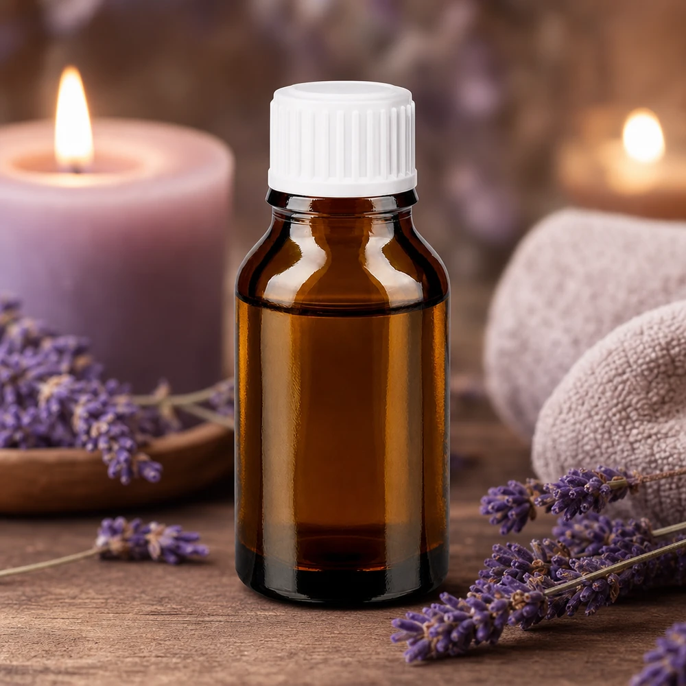 Lékárenská láhev hnědá 30ml šroubovací uzávěr bílá standardní Kompakte Apothekerflasche Braunglas 30ml weißer Schraubdeckel für Aromapflegeprodukte