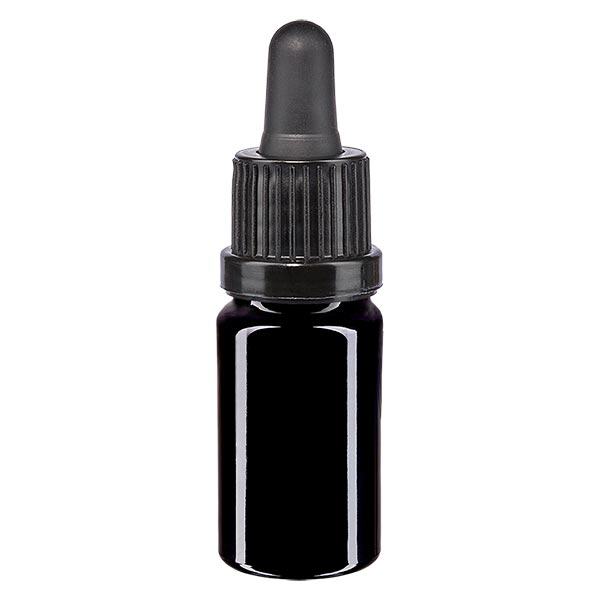 Lékárenská lahvička fialová 5ml pipeta černá uzávěr s ochranou proti manipulaci Lékárenská lahvička fialová 5ml pipeta černá uzávěr s ochranou proti manipulaci