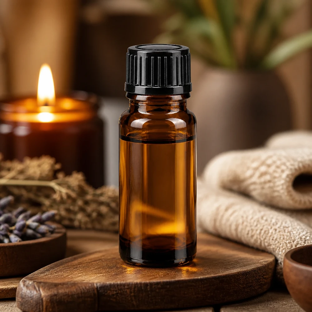 Lékárenská láhev hnědá 10ml kapací uzávěr 1mm černý standardní Hochwertige Braunglas Flasche 10ml für Aromatherapie mit schwarzem STD Tropfverschluss