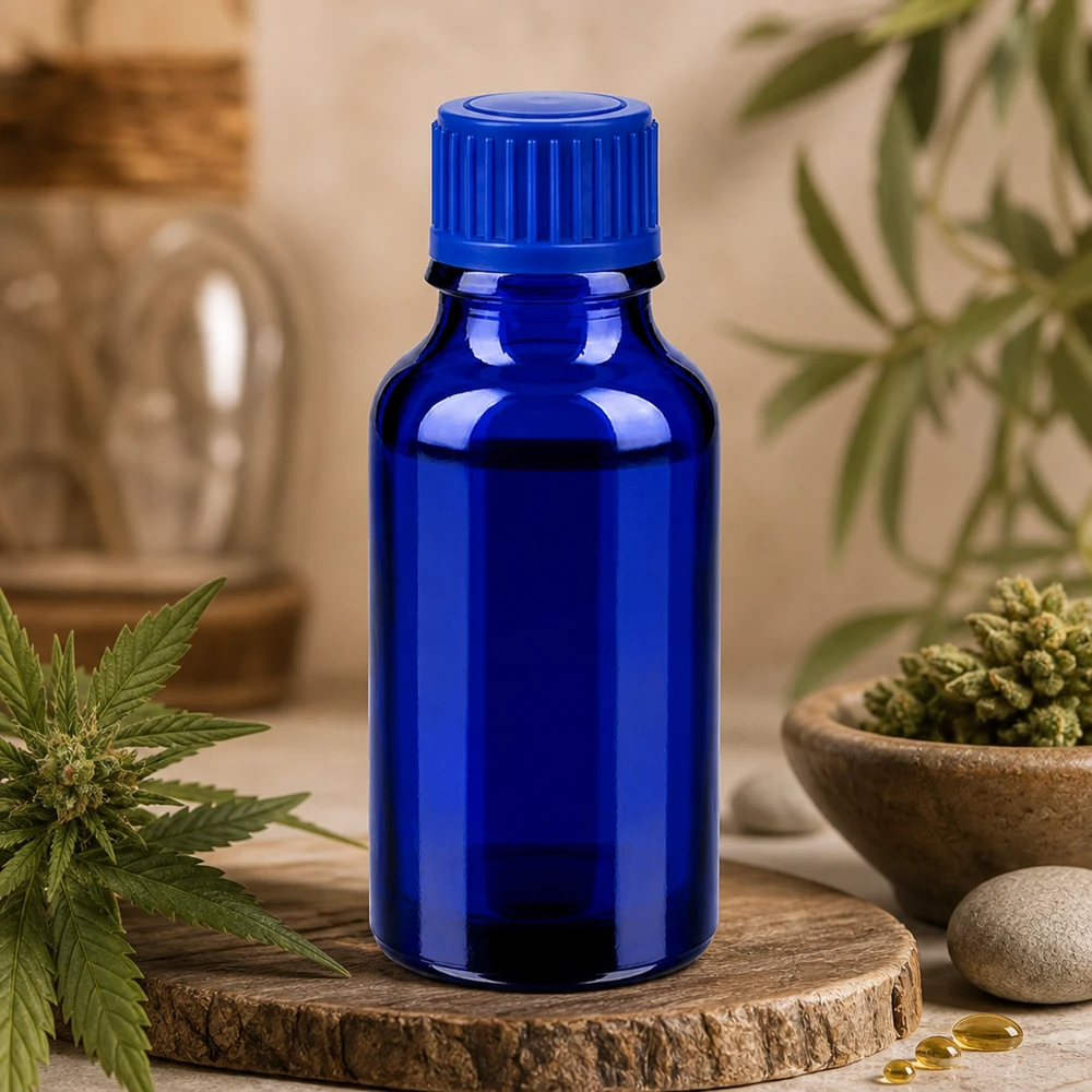 Robuste 20ml Glasflasche mit verstärktem Flaschenhals - langlebig und bruchsicher