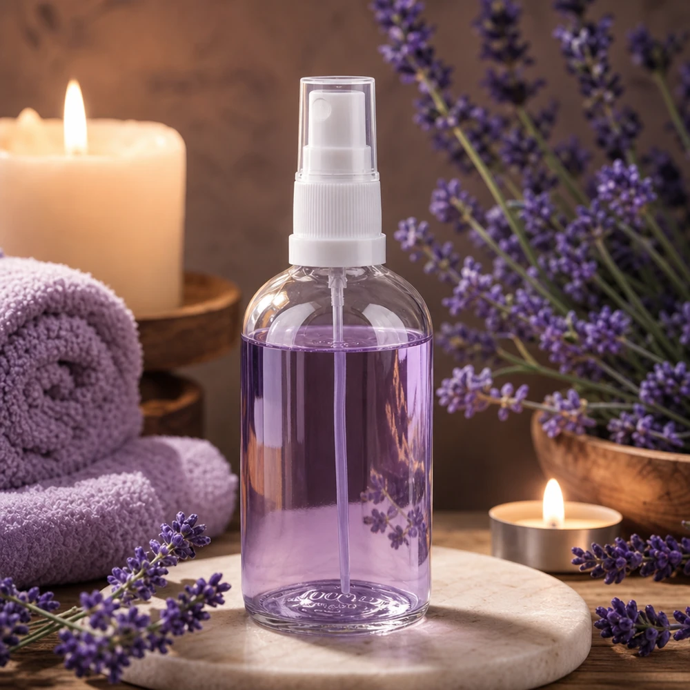 100ml lahvička s rozprašovačem bílá/průhledný standardní uzávěr ClearLine UT18/100 Nachfüllbare 100ml Sprühflasche ClearLine Serie weißer Pumpkopf für ätherische Öle und Hydrolate