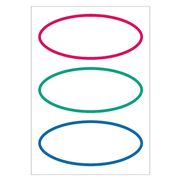 Univerzální štítky trikolorní (18 štítků) 76x34mm Univerzální štítky trikolorní (18 štítků) 76x34mm