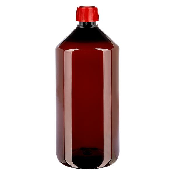 PET láhev 1000ml s odplyňovacím uzávěrem červená PET láhev 1000ml s odplyňovacím uzávěrem červená