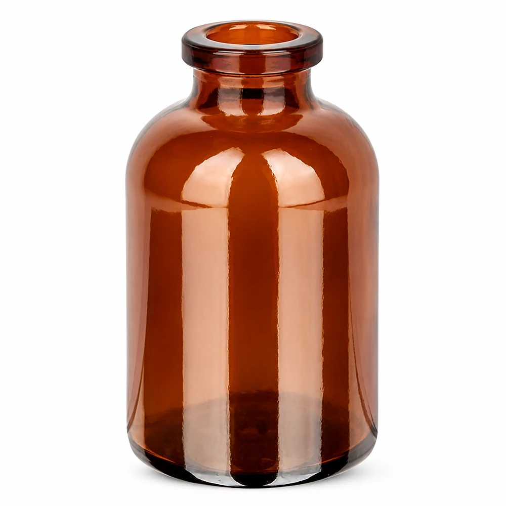 Injekční lahvička z jantarového skla 30ml Sterile Injektionsflasche 30ml Braunglas mit Bördelrand für Gummistopfen geeignet