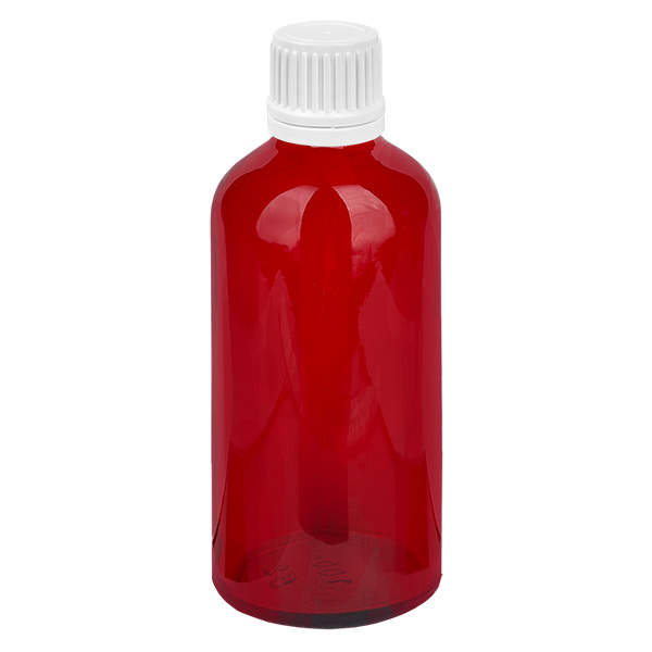 100ml láhev 11mm šroubovací uzávěr bílý uzávěr s ochranou proti manipulaci RedLine UT18/100 100ml láhev 11mm šroubovací uzávěr bílý uzávěr s ochranou proti manipulaci RedLine UT18/100