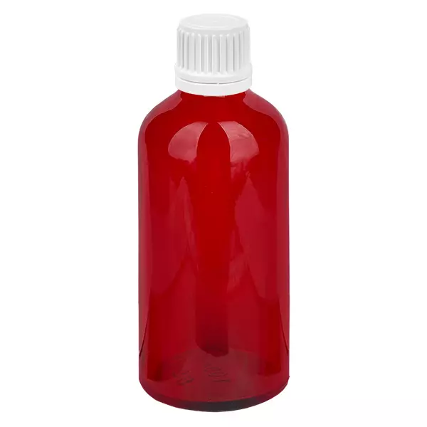 100ml láhev 11mm šroubovací uzávěr bílý uzávěr s ochranou proti manipulaci RedLine UT18/100