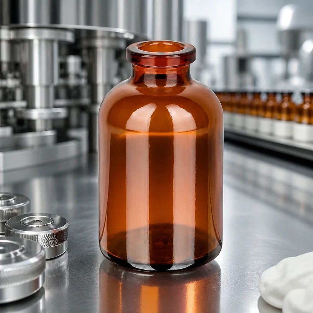 Injekční lahvička z jantarového skla 30ml Lichtgeschützte Injektionsflasche 30ml aus Braunglas für empfindliche Biologika und Impfstoffe