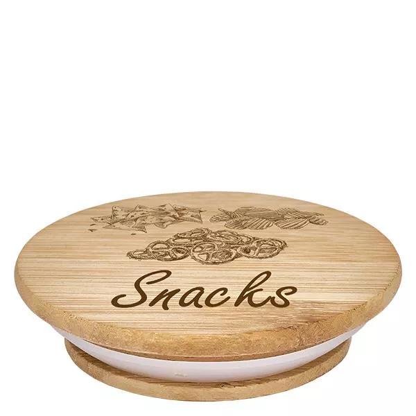 Couvercle en bois "Snacks" pour WECK RR100 Couvercle en bois "Snacks" pour WECK RR100
