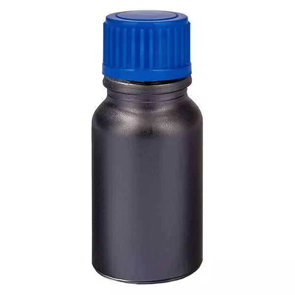 10ml láhev 11mm šroubovací uzávěr modrý standard BlackLine UT18/10 10ml láhev 11mm šroubovací uzávěr modrý standard BlackLine UT18/10
