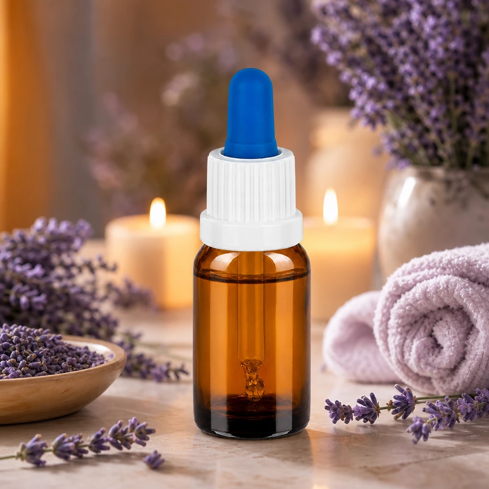 10ml pipetovací láhev bílá/modrý tamper evidentní uzávěr BrownLine UT18/10 Medizinische 10ml Tropferflasche braun mit hygienischem Kunststoffverschluss und Dosierpipette