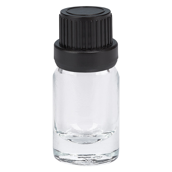 5ml lahvička s kapátkem 2mm černá s uzávěrem proti neoprávněné manipulaci ClearLine UT18/5