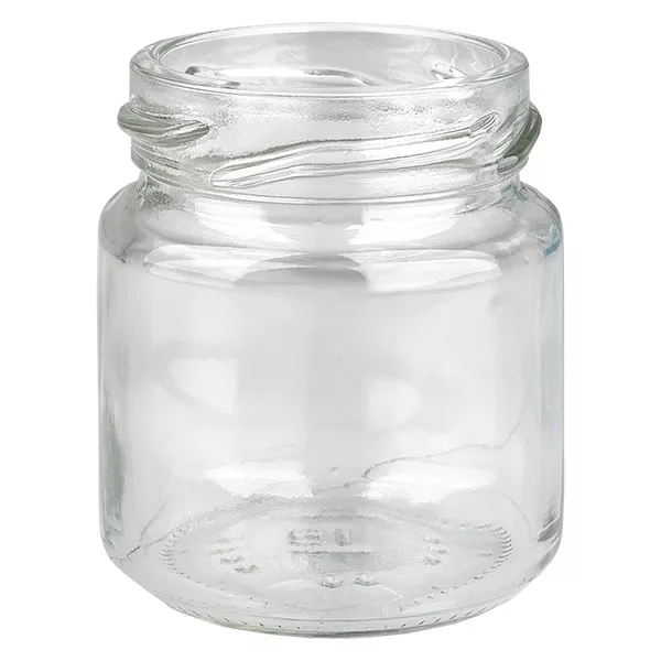Skleněná dóza 53ml čirá, bez víčka, závit TO43 Skleněná dóza 53ml čirá, bez víčka, závit TO43